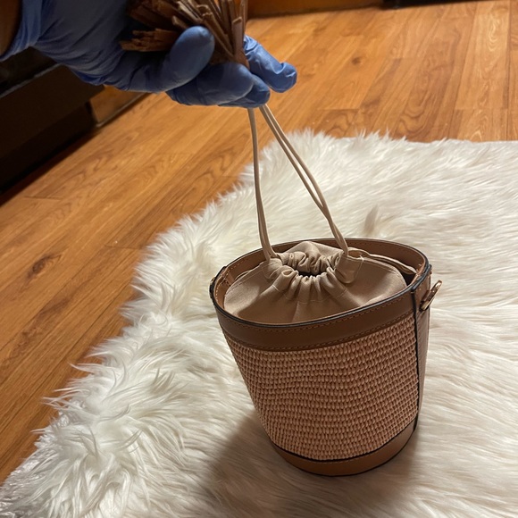 Borse in pelle Camel raffia bag - Picture 2 of 16